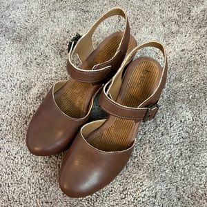 box Clog Heels - Size 10